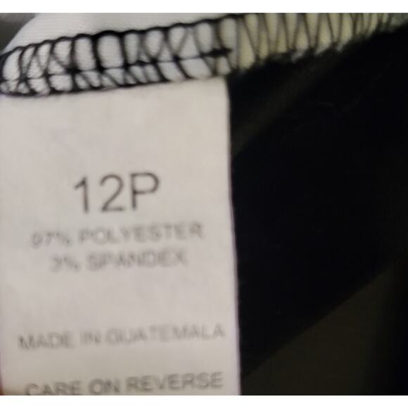 Briggs 12 petite long sleeve blue/black/white color block zip up blazer - Picture 4 of 4